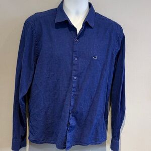 Etro Deep Blue Casual Button-Down Shirt